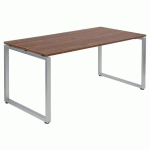 TABLE OFFICE PRO PIED CARRE 160 X 80 CM NOYER PIED ALU