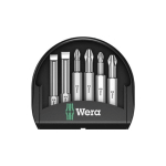 WERA - MINI-CHECK, 50 MM 05056474001 JEU D'EMBOUTS 6 PIÈCES VIS À FENTE, CRUCIFORME PHILLIPS, VIS POZIDRIV C51138