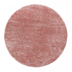 UNAMOURDETAPIS - 80X80 ROND - TAPIS SHAGGY SHAGGY TOP ROSE 80X80 ROND OEKO TEX® EN POLYESTER DOUX ET SOYEUX - ROSE