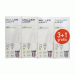 MÜLLER-LICHT BOUGIE LED E14 5,5 W 2 700 K LOT 3+1 470 LM MATE