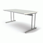 BUREAU - ARTLINE L 1600 X P 800 X H 680-820 MM BLANC