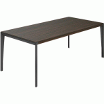 BUREAU X9 161X101X75 PLATEAU ÉBÈNE PIED GRIS OMBRE - QUADRIFOGLIO