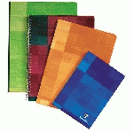 LOT DE 5 - CAHIER PIQUÉ CLAIREFONTAINE METRIC 17 X 22 CM GRANDS CARREAUX 96 PAGES