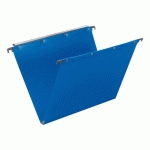 LOT DE 10 - DOSSIER SUSPENDU POUR TIROIRS POLYPROPYLÈNE OPAQUE ULTIMATE ELBA FOND 15 MM BLEU