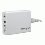 PNY FAST CHARGER ADAPTATEUR SECTEUR - USB, USB-C - 72 WATT