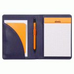 RHODIARAMA LIVRET PORTE-BLOC N°13 POUR BLOC OU CARNET FORMAT A6 - BLEU NUIT