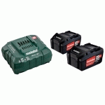 SET DE BASE 2 BATTERIES LI-POWER 18V/4AH + CHARGEUR ASC 55 - METABO - 685050000