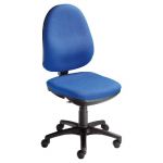 SIÈGE DE BUREAU À ROULETTES LIFE - AJUSTABLE - EN TISSU - HAUTEUR DOSSIER 50 CM - COULEUR BLEU
