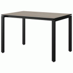 TABLE MALIBU 120X80 T6 SOUDÉ ST ANTIB CHÊN 1146/NO NOIR 9005 - MANUTAN EXPERT