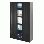 ARMOIRE À RIDEAUX MONOBLOC GENERIC H 198 X L 120 CORPS ET RIDEAUX NOIRE