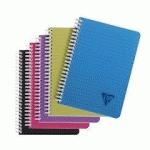 CAHIER SPIRALE CLAIREFONTAINE LINICOLOR A5 14,8 X 21 CM - BLANC LIGNÉ - 180 PAGES - LOT DE 5