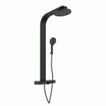 COLONNE DE DOUCHE AVEC TABLETTE - THERMOSTATIQUE - NOIR MAT - SAMOA RAIN SCHÜTTE