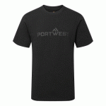 LOT DE 3 - PORTWEST B198 T-SHIRT EN COTON MANCHES COURTES NOIR - TAILLE 4XL