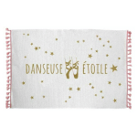 PARIS PRIX - TAPIS ENFANT DANSEUSE ÉTOILE 50X80CM BLANC