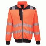 PORTWEST PW370 PW3 HI-VIS SWEATSHIRT ZIPPÉ ORANGE/NOIR - TAILLE XXL