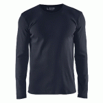 T-SHIRT MANCHES LONGUES MARINE FONCÉ TAILLE S - MANUTAN COLLECTIVITÉS