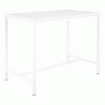 TABLE HAUTE SWAP L 140 X H 110 X P 80 CM BLANC PIEDS MÉTAL BLANC
