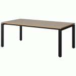 TABLE MALIBU 160X80 T3 SOUDÉ STR ALAISÉ CHÊNE 1146/NOIR 9005