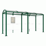 ABRI BUS VOÛTE 5 M - 1 BARDAGE LATÉRAL - VERT 6005 - PROCITY