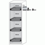 ARMOIRE SÉCURITÉ S-PHOENIX-90 S90.196.060.FDAS GRIS CLAIR - ASECOS