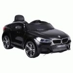BMW - X6 GT VOITURE ELECTRIQUE ENFANT (2X25W), 106X64X51 CM - MARCHE AV/AR, PHARES, MUSIQUE, CEINTURE ET TÉLÉCOMMANDE PARENTALE - NOIR