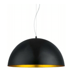 LAMPE SUSPENDUE NOIR ET OR DESIGN SEMISPHERE 1XE27 ILUMINASHOP