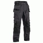 PANTALON DE TRAVAIL X1900 ARTISAN CORDURA® NYCO GRIS FONCÉ/NOIR T:38C - BLAKLADER