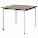 TABLE MALIBU 80X80CM T4 4P STRA CHÊNE 1146/NOIR BLC 9016