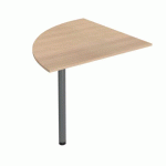 ANGLE DE LIAISON 90° CHÊNE CLAIR PIED TUBE FIXE BRUNEAU EXCELLENS ANTHRACITE