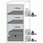 ARMOIRE SÉCURITÉ S-CLASSIC-90 S90.129.060.WDAS JAUNE