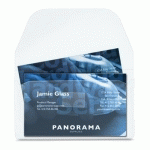 PORTE-CARTES DE VISITE 3 L ADHÉSIF PVC 6 X 10,5 CM INCOLORE - PAQUET DE 10