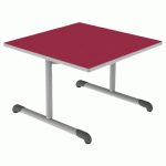 TABLE BANDANA 80X80 T2 DL STRAT POLYURÉTH. CERISE GRIS/9006 - MOBIDECOR