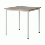 TABLE MALIBU 80X80CM T6 4P STRA ALAISÉ GRIS U727/BLC 9016