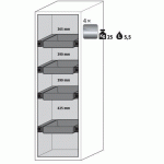 ARMOIRE S-PHOENIX VOL.2-90 S90.196.060.075.FDACR JAUNE - ASECOS