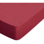 LINNEA - DRAP HOUSSE UNI 100% COTON ALTO BONNET DE 30 CM 100X220 CM - ROUGE GARANCE