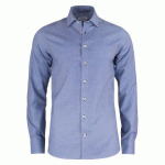 J.HARVEST & FROST PB48 JACQUARD CHEMISE SLIM FIT HOMMES MOTIF BLEU - TAILLE XXL