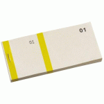 LOT DE 20 - BLOC 100 TICKETS VENDEURS JAUNE EXACOMPTA - DOUBLE NUMÉROTAGE - 6 X 13,5 CM