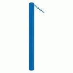 POTELET CARREFOUR Ø76 MM CHAINES 1 ANNEAU GALVA BLEU 5010 - PROCITY