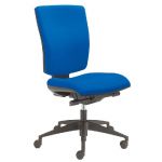SIÈGE DE BUREAU CYBELE TISSU REMBOURRÉ HAUTEUR AJUSTABLE À ROULETTES HAUTEUR DOSSIER 54 CM BLEU
