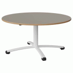 TABLE MALIBU Ø 120 T3 PC STRA ALAISÉ GRIS U727/BLC 9016