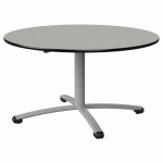 TABLE MALIBU Ø 120 T4 PC STR ISOSON GRIS 1400/NOIR GRIS 9006