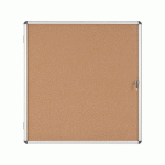 VITRINE INTÉRIEURE FOND LIÈGE PORTE BATTANTE CADRE ALUMINIUM BI-OFFICE ENCLORE - 12 FEUILLES