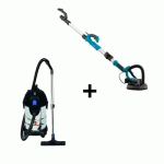 ASPIRATEUR DÉCOLMATAGE EAU ET POUSSIÈRE LOASP306 + PONCEUSE GIRAFE LOPOG226 LEMAN