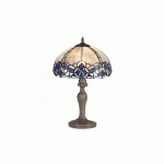 LUMINAIRE CENTER - LAMPE DE TABLE TIFFANY COFEE 1 AMPOULE BLEU 39 CM
