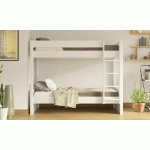 PACK LIT SUPERPOSÉ JAVARI + 2 MATELAS  BLANC 80X200 CM/OPT:MATELAS FEEVAH HR