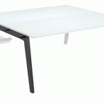 PÔLE 2 BUREAUX SUIVANT BLANC L 180 X 163 CM - EXPRIM - ANTHRACITE