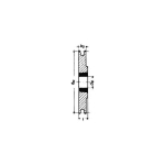 KEILRILLENSCHEIBE SPZ/10 1-RILLIG 71 MM STRECKE TAPER-BUCHSE 1108