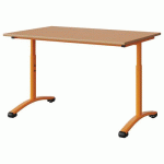 TABLE MALIBU 120X80 T3/T6 DL ST ALAISÉ ORA U340/ORANGE 1028