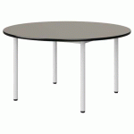 TABLE MALIBU Ø 120 T4 4P STRA ANTIB GRIS U727/NOIR BLC 9016