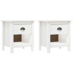 TABLES DE CHEVET 2 PCS HILL 46X35X49,5 CM BOIS DE PIN SOLIDE - VIDAXL